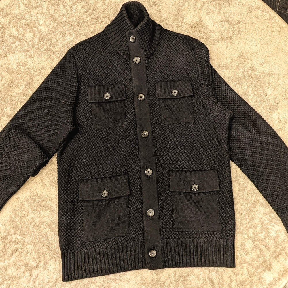 Navy Cardigan Sweater by Banana Republic